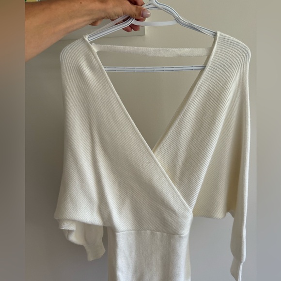 White Knit Dress - Picture 3 of 4